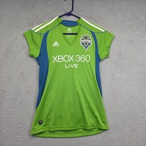 Seattle Sounders FC Jersey Youth L Green Adidas ClimaCool MLS Soccer Performance